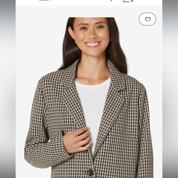 Sanctuary Polyester One-Button Blazer Jacket Carly Coat(Saddle Houndstoo… - Picture 4 of 11